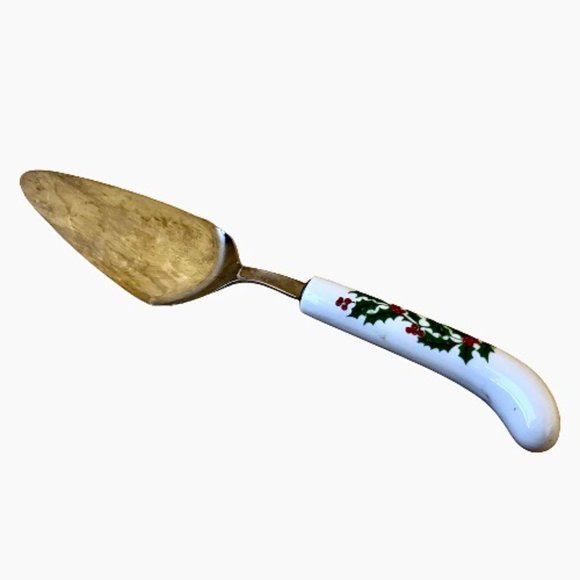Ceramic Christmas Handle Pie Server 18/8 Stainless Steel Japan Cake Utensil - Picture 10 of 11